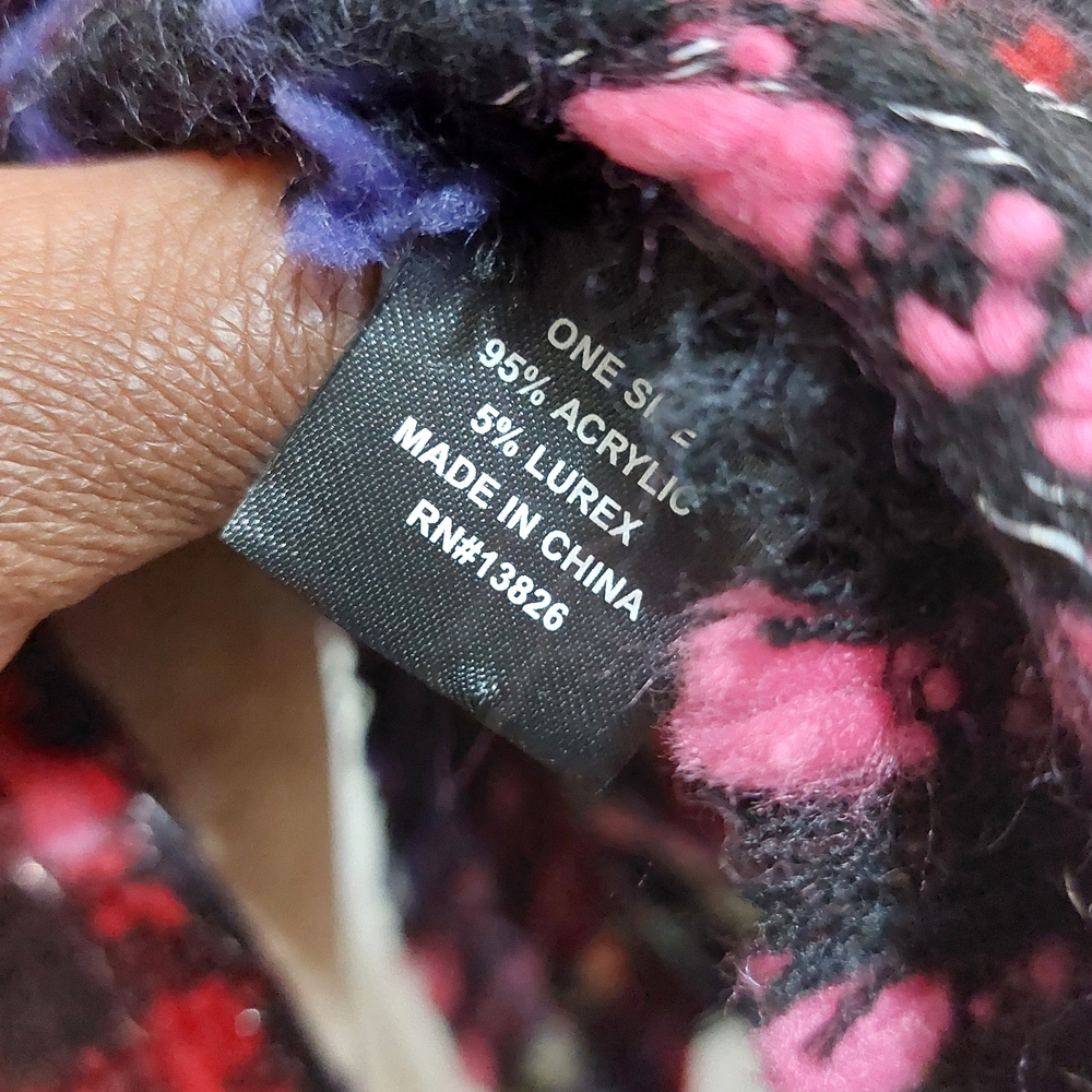 Multicolor Plaid Women's Scarf - Picture 4 of 4